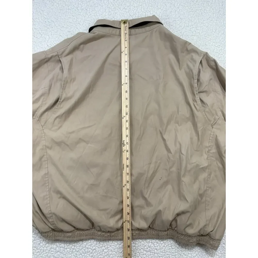 Polo Ralph Lauren Jacket Mens 3XB Khaki Bi-Swing‎ Bomber Plaid Lined Harrington